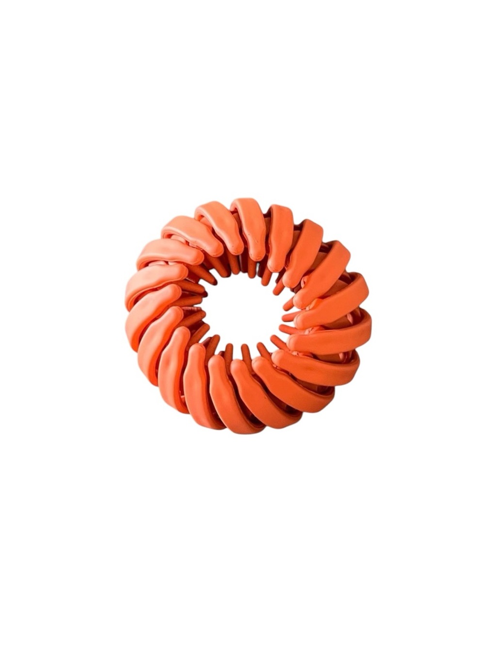 Orange Neutral Matte Messy Updo High Ponytail Extra Hold 1" Birds Nest Hair Clip